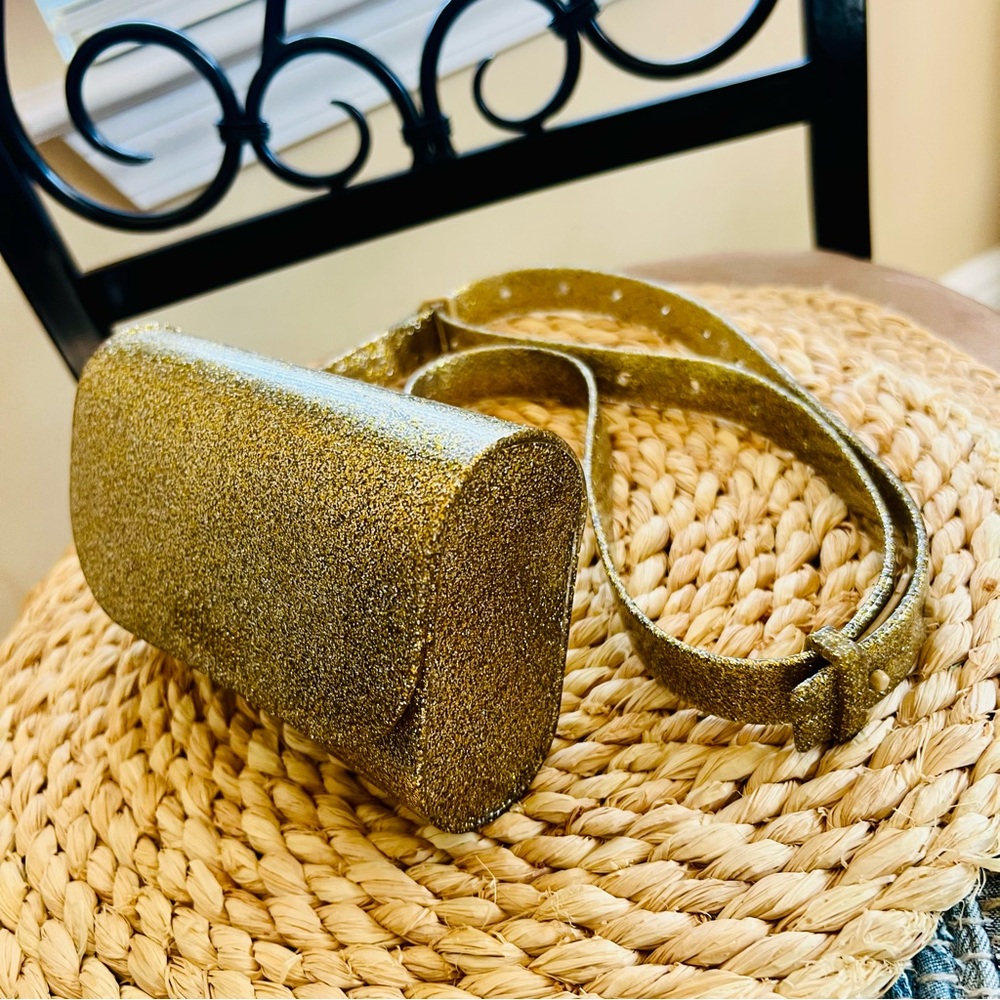 Melissa Gold Glitter Jelly Adjustable Fanny Pack - O/S - Picture 4 of 4